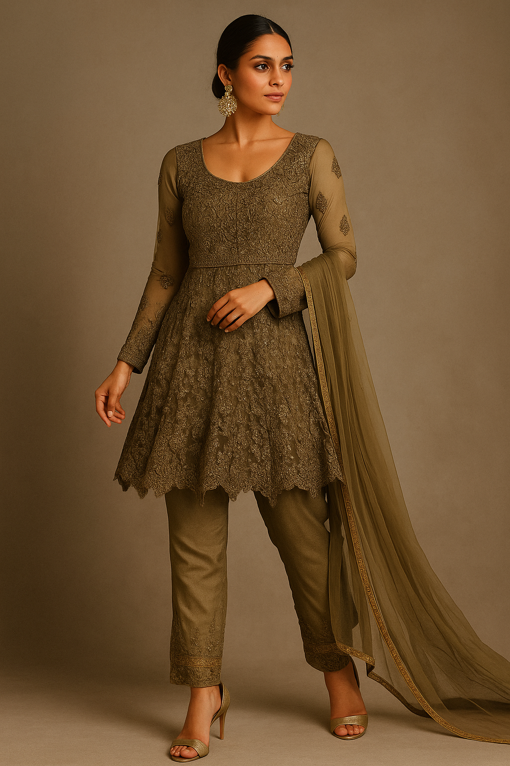 Festive Flair Garara Suit with Dupatta