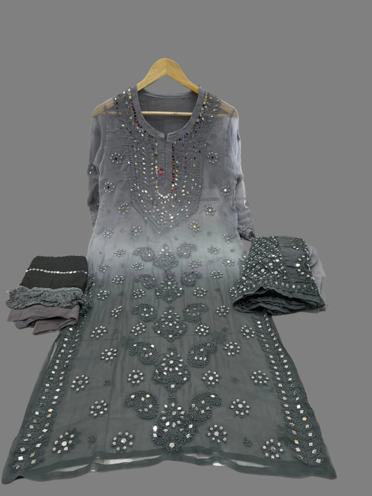 Sitara Noor: Lucknowi Mirror Sharara Ensemble
