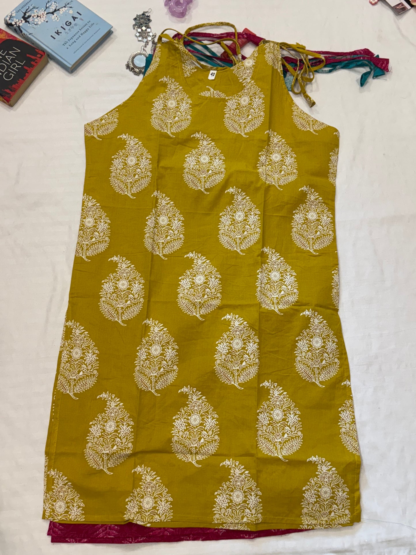 Cotton Strap Long Kurti