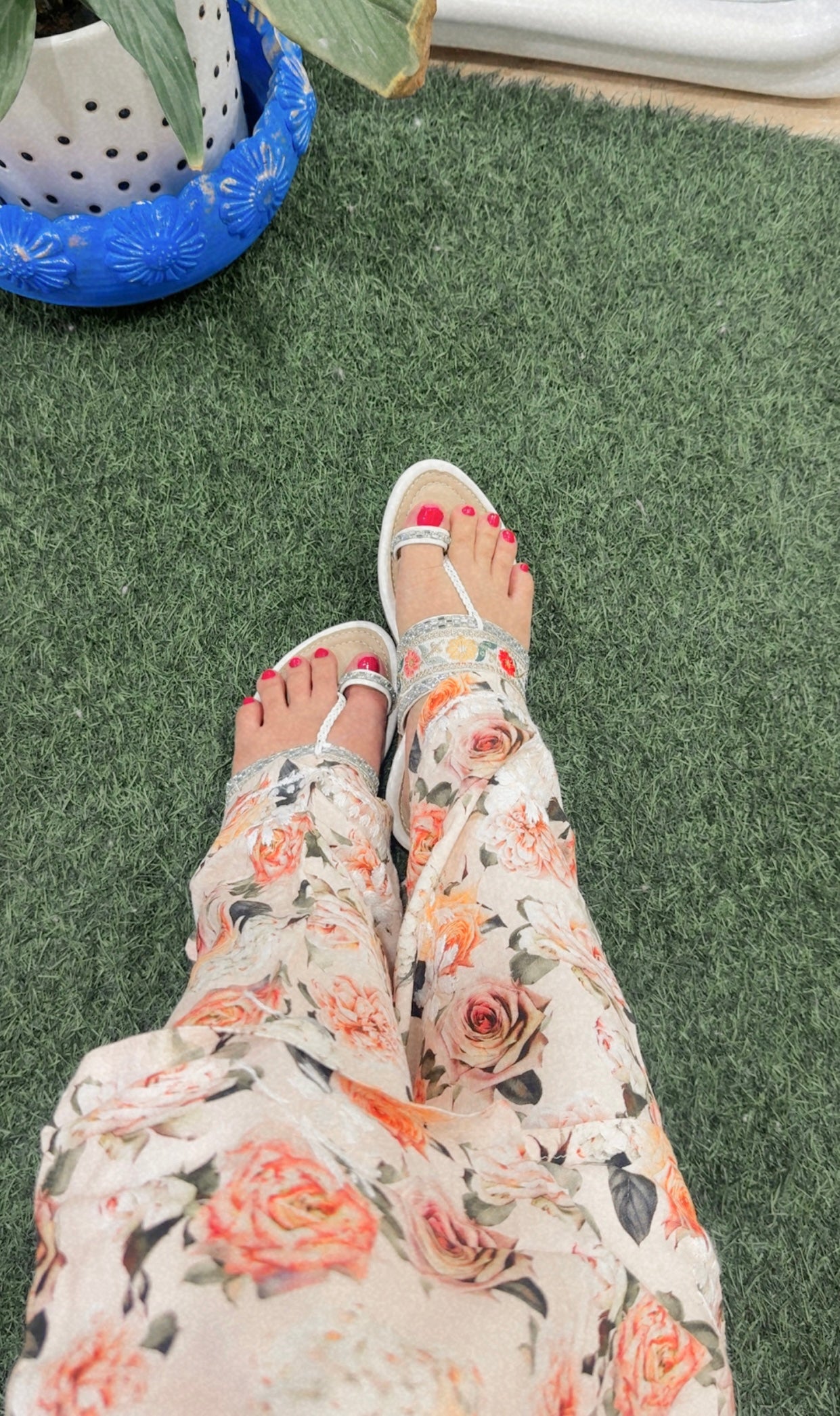 Tie and Dye Mul Plazzo Set