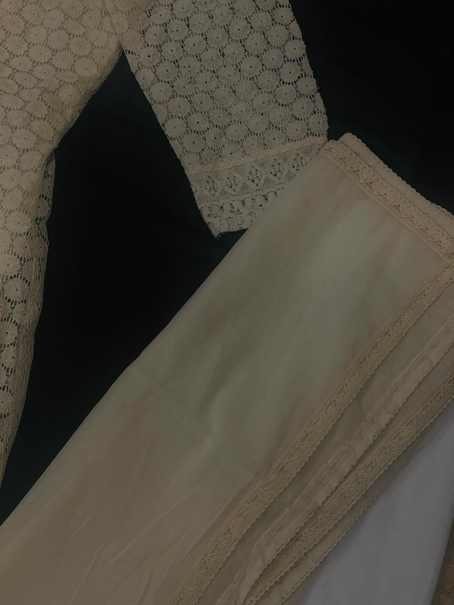 Nazakat in White: Handworked Anarkali