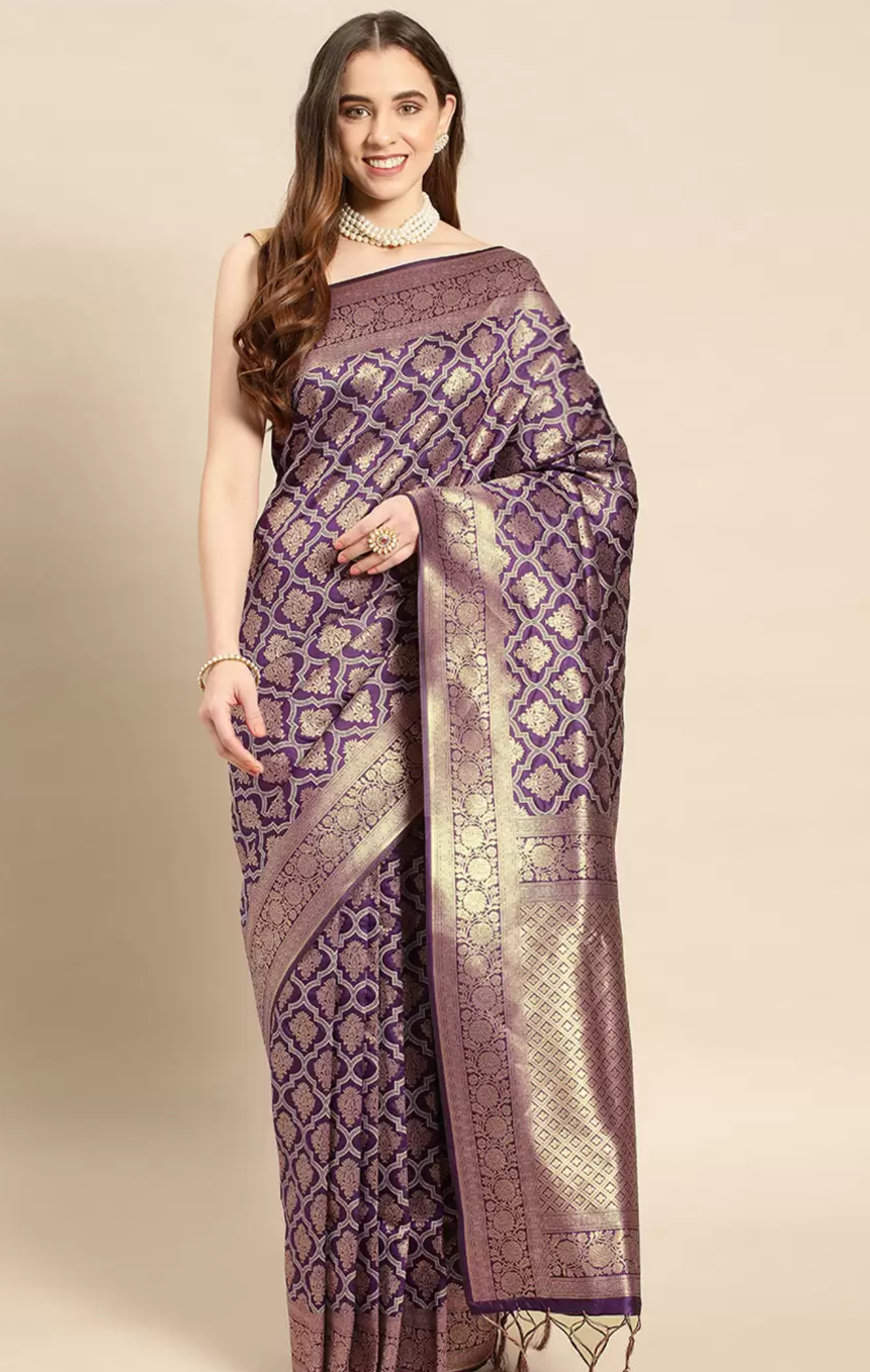 Banarasi Silk Saree with Zari Weaving