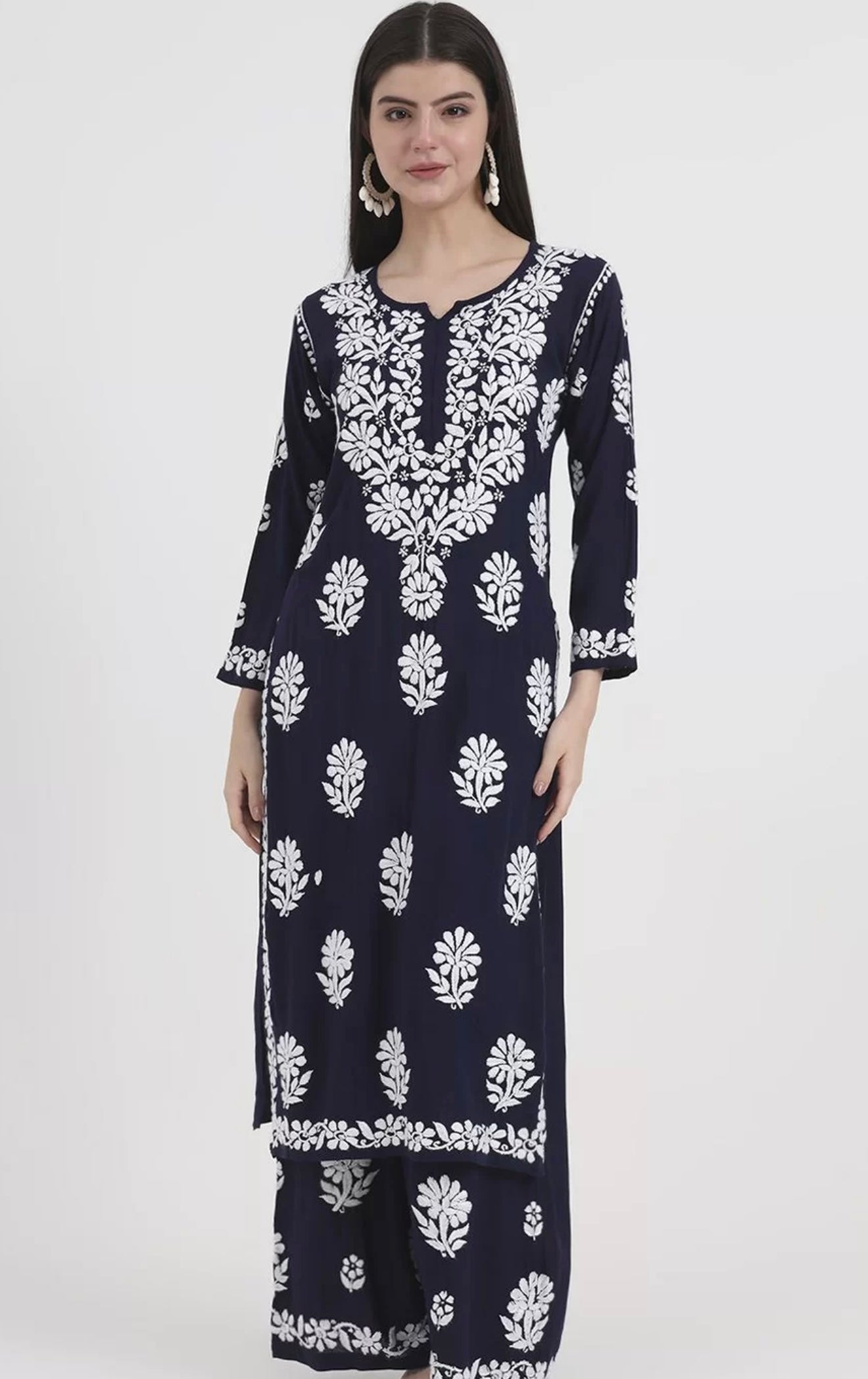 Elegant Lucknowi Modal Suit