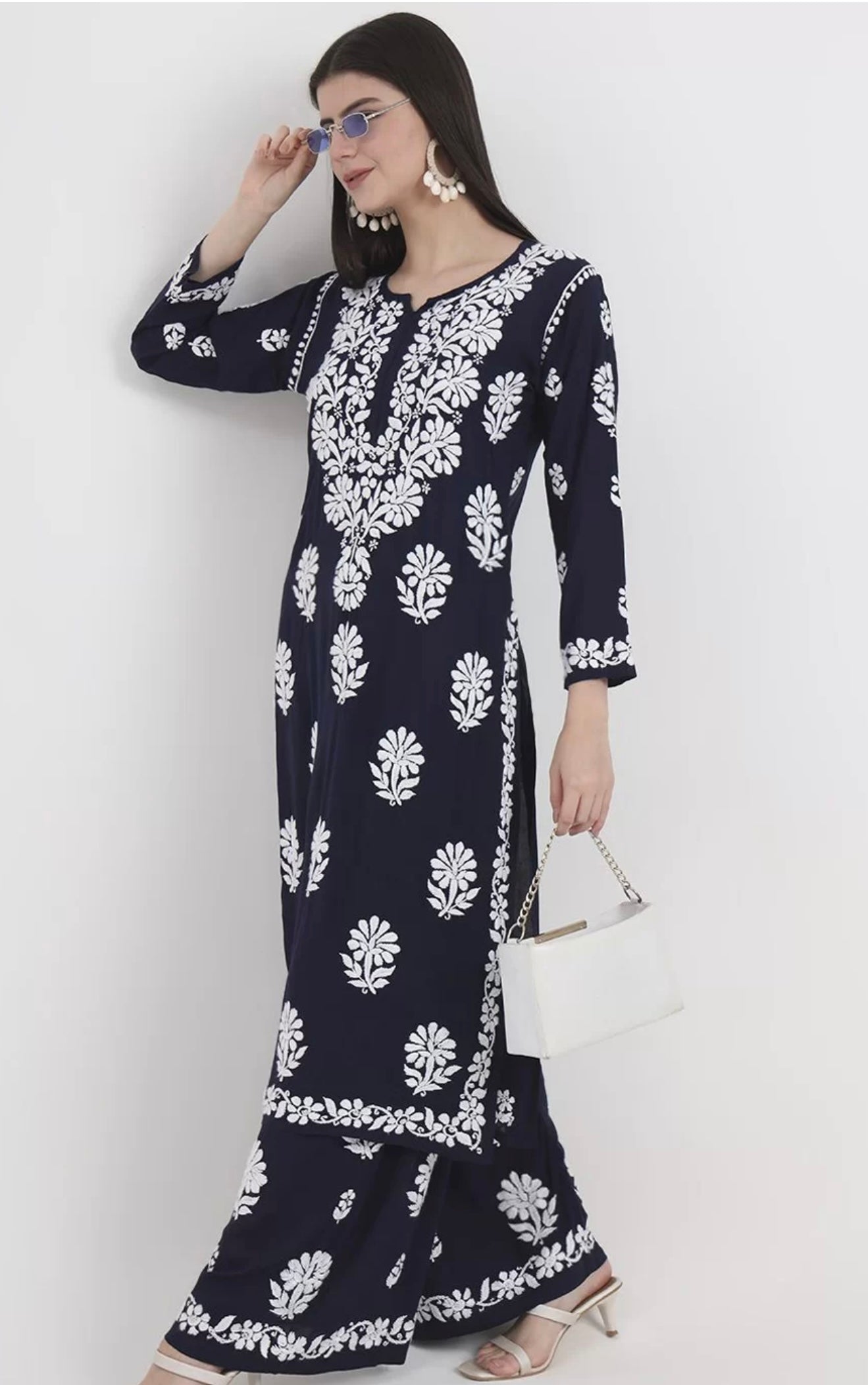 Elegant Lucknowi Modal Suit
