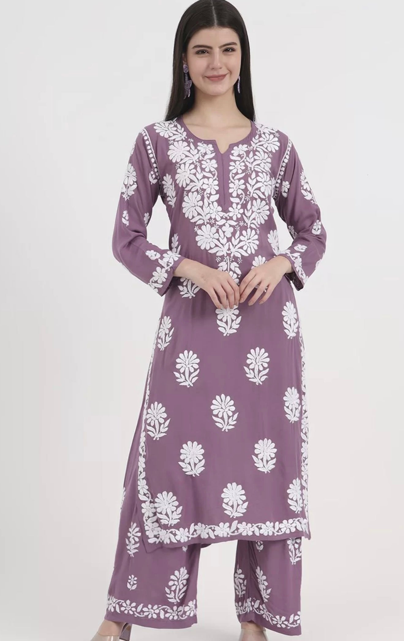 Elegant Lucknowi Modal Suit