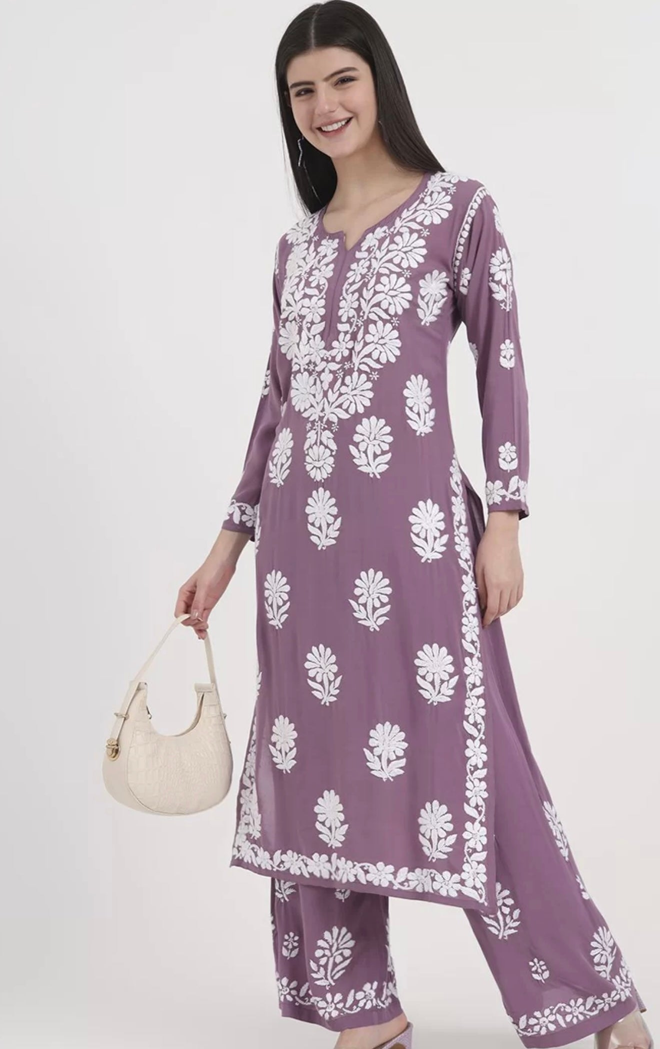 Elegant Lucknowi Modal Suit