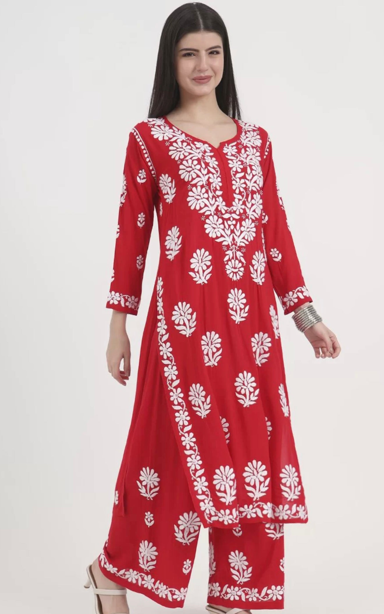 Elegant Lucknowi Modal Suit