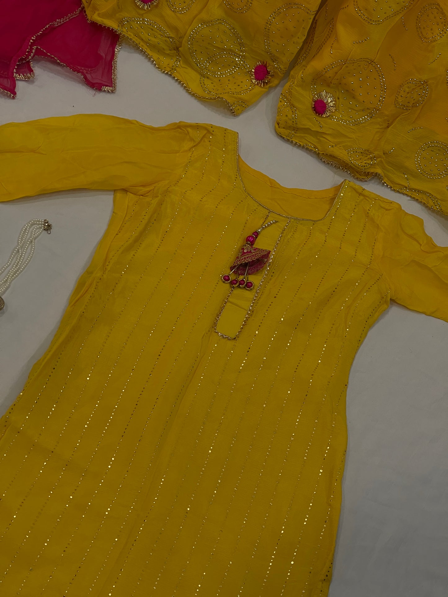 Nezaami Signature Yellow Haldi Function Suit (Rental)