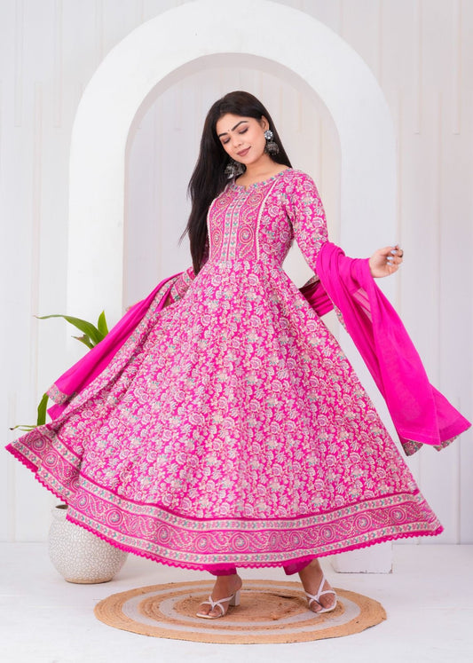 Royal Bloom Anarkali Suit Set