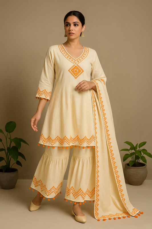 Dhoti Style Rajasthani Suit