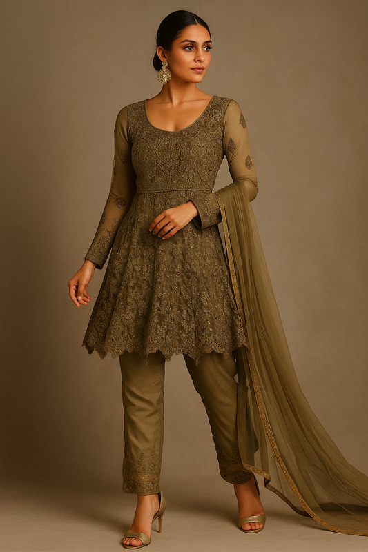 Festive Flair Garara Suit with Dupatta