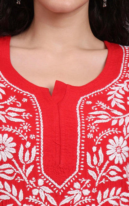 Rayon Chikankari Plazzo Suit