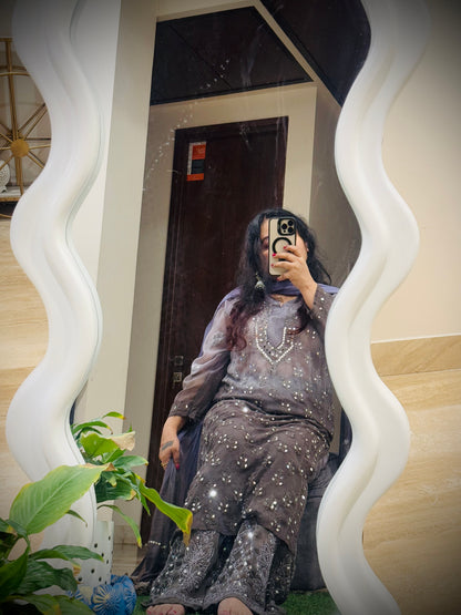Sitara Noor: Lucknowi Mirror Sharara Ensemble