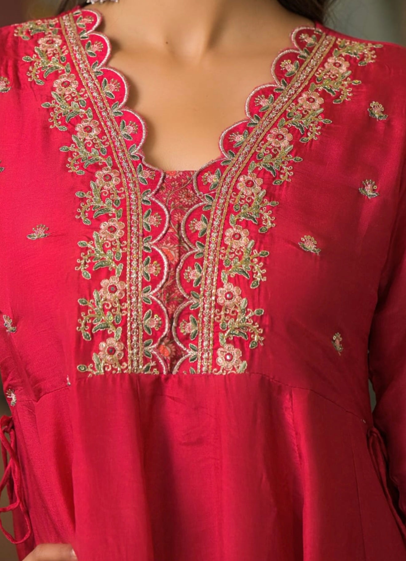 Blush Bloom Rayon Suit