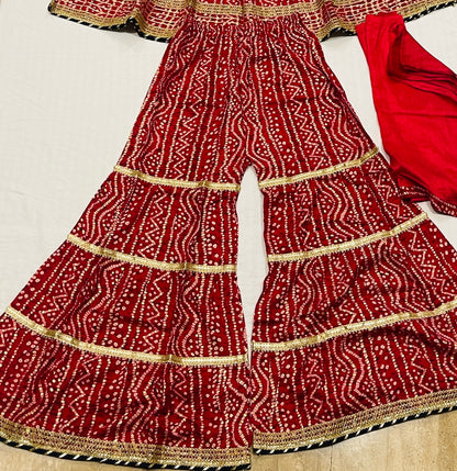 Sharara Suit Rajasthani Print