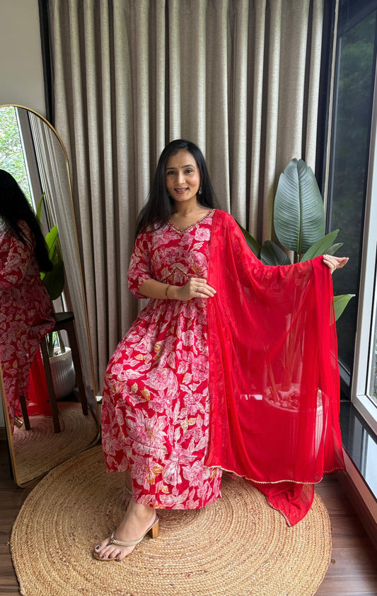 Gul Georgette Anarkali