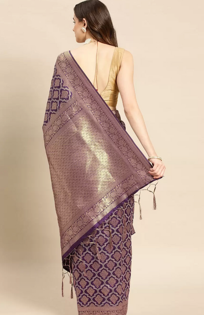 Banarasi Silk Saree with Zari Weaving