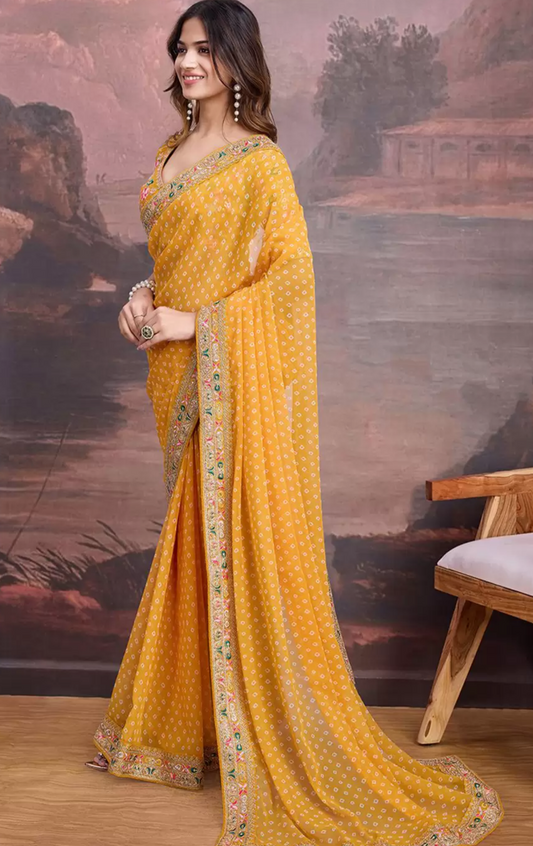Rangrez Bandhej Saree