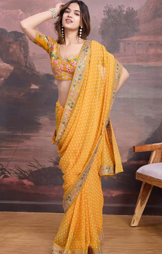 Rangrez Bandhej Saree