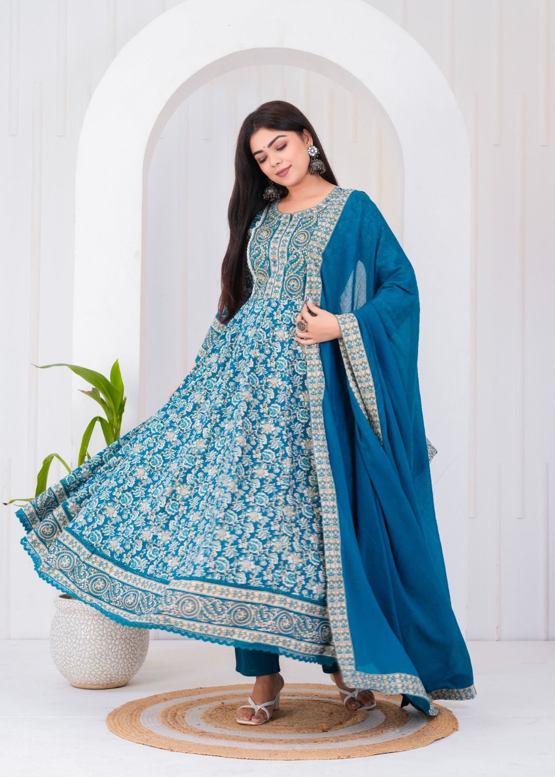 Royal Bloom Anarkali Suit Set