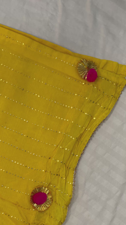 Nezaami Signature Yellow Haldi Function Suit (Rental)